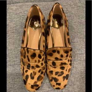 Cole Haan leopard block heel loafers